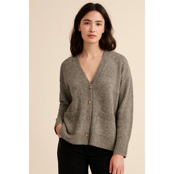 Ella Moss Gray Button-Front Cardigan – Size XL - Picture 3 of 6